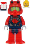 LEGO® Minifigurák Scuba Diver - Male, Open Mouth, Dark Tan Beard, Red Helmet, White Air Tanks, Red Flippers cty1180 (cty1180)