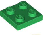 LEGO® Alkatrészek (Pick a Brick) Zöld 2X2 Lapos Elem 302228 (302228)