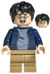 LEGO® Minifigurák Harry Potter - Dark Blue Open Jacket with Tears and Blood Stains, Dark Tan Medium Legs, Smile / Open hp364 (hp364)
