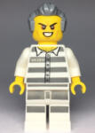 LEGO® Minifigurák Sky Police - Jail Prisoner 50380 Prison Stripes, Scowl with Teeth, Dark Bluish Gray Hair with Sidebu cty0978 (cty0978)