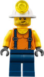 LEGO® Minifigurák Miner - Shirt with Straps, Dark Blue Legs, Mining Helmet, Stubble and Scar cty0846 (cty0846)