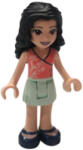 LEGO® Minifigurák Friends Emma - Light Aqua Skirt, Coral Wrap Top, Dark Blue Shoes frnd374 (frnd374)