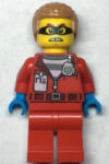 LEGO® Minifigurák Police - Crook Hacksaw Hank, Red Jacket with Prison Shirt and I. D. Tag cty1377 (cty1377)