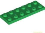 LEGO® Alkatrészek (Pick a Brick) Zöld 2X6 Lapos Elem 379528 (379528)