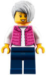 LEGO® Minifigurák Man, Dark Red Jacket with Bright Light Blue Shirt, Dark Tan Legs, Orange Life Jacket, Dark Azure Spo cty0913 (cty0913)