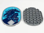 LEGO® Alkatrészek (Pick a Brick) Matt ezüst 6 x 8 ovális mintás csempe 6333418 (6333418)