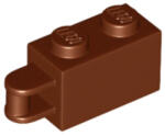 LEGO® Alkatrészek (Pick a Brick) Vörösesbarna 1x2 Módosított Kocka oldalán Csatlakozóval 6234272 (6234272)