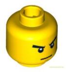 LEGO® Alkatrészek (Pick a Brick) Sárga Morcos Minifigura Fej 4611429 (4611429)