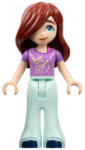 LEGO® Minifigurák Friends Paisley - Medium Lavender Shirt with Guitar, Light Aqua Trousers Bell-Bottoms, Dark Blue Sho frnd617 (frnd617)