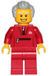 LEGO® Minifigurák Grandfather - Red Tracksuit, Light Bluish Gray Hair cty1025 (cty1025)