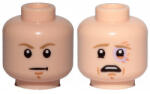 LEGO® Alkatrészek (Pick a Brick) Világos nugát minifigura fej, kétarcú (komor/monoklis) 6238725 (6238725)