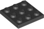 LEGO® Alkatrészek (Pick a Brick) Fekete 3x3 Lapos Elem 6174917 (6174917)