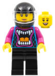 LEGO® Minifigurák Ann McCloud - Stuntz Driver, Dark Azure Jacket with Animal Mouth and Magenta Arms, Black Legs, Black cty1320 (cty1320)