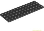 LEGO® Alkatrészek (Pick a Brick) Fekete 4X12 Lapos Elem 302926 (302926)