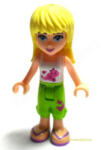 LEGO® Minifigurák Friends Stephanie figura, lime nadrág, fehér felső FRND028 (FRND028)