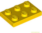 LEGO® Alkatrészek (Pick a Brick) Sárga 2X3 Lapos Elem 302124 (302124)
