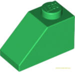 LEGO® Alkatrészek (Pick a Brick) Zöld 1X2/45° Cserép 4121969 (4121969)