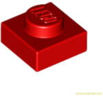 LEGO® Alkatrészek (Pick a Brick) Piros 1X1 Lapos Elem 302421 (302421)