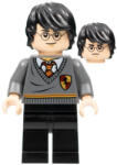 LEGO® Minifigurák Harry Potter - Griffendél csíkos pulóver Fekete nadrág, Kócos haj dim036 (dim036)