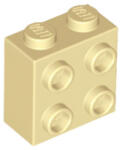 LEGO® Alkatrészek (Pick a Brick) Bézs 1x2x2 Kocka Oldalán 4 Csatlakozóval 6214334 (6214334)