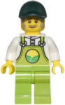 LEGO® Minifigurák Farmer Horace - Lime Overalls over White Shirt, Lime Legs, Dark Green Cap, Dark Tan Moustache and Si cty1438 (cty1438)