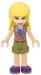 LEGO® Minifigurák Friends Stephanie - Olive Green Shorts and Top, Dark Purple Shoes frnd375 (frnd375)