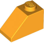 LEGO® Alkatrészek (Pick a Brick) Világos narancssárga 1X2/45° Cserép 6023157 (6023157)