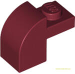 LEGO® Alkatrészek (Pick a Brick) Sötétpiros 1x1x2 Ívelt elem 4162206 (4162206)