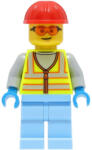 LEGO® Minifigurák Space Engineer - Male, Neon Yellow Safety Vest, Bright Light Blue Legs, Red Construction Helmet, Ora cty1426 (cty1426)
