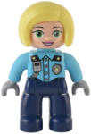 LEGO® DUPLO® Duplo Figure Lego Ville, Female Police, Dark Blue Legs, Medium Azure Top with Silver Badge and Radio 47394pb334 (47394pb334)