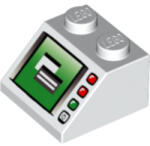 LEGO® Alkatrészek (Pick a Brick) fehér 2x2 Cserép Elem Számítógép Festéssel 4195657 (4195657)