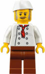 LEGO® Minifigurák Chef, Moustache, Dark Tan and Gray Sideburns, Stubble, Wrinkles on Shirt twn310 (twn310)