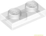 LEGO® Alkatrészek (Pick a Brick) Átlátszó 1X2 Lapos Elem 6514001 (6514001)