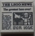 LEGO® Alkatrészek (Pick a Brick) Fehér 2x2 Csempe újság mintával 6218212 (6218212)