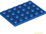 LEGO® Alkatrészek (Pick a Brick) Kék 4X6 Lapos Elem 303223 (303223)