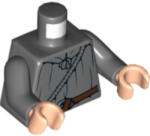 LEGO® Alkatrészek (Pick a Brick) Sötét Kékesszürke Minifigura Felsőrész, Barna Övvel 6003398 (6003398)