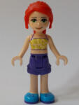 LEGO® Minifigurák Friends Mia - Dark Purple Shorts, Yellowish Green Top with Vines frnd384 (frnd384)