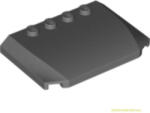 LEGO® Alkatrészek (Pick a Brick) Sötét Kékesszürke 4x6x2/3 Lap/Jármű Tető Elem 4294181 (4294181)