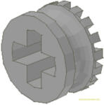 LEGO® Alkatrészek (Pick a Brick) Világosszürke Technic Bush 1/2, 1 típus foggal 4265a09 (4265a09)
