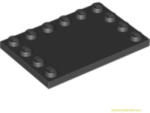 LEGO® Alkatrészek (Pick a Brick) Fekete 4X6 Lapos Elem 12 Bütyökkel 4100378 (4100378)
