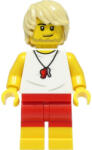 LEGO® Minifigurák Beach Lifeguard - Male, White Shirt, Red Shorts, Tan Hair cty1388 (cty1388)