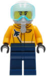 LEGO® Minifigurák Airshow Jet Pilot - Bright Light Orange Jacket, Dark Blue Legs, White Helmet, Oxygen Mask cty1266 (cty1266)