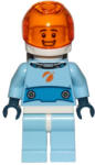 LEGO® Minifigurák Astronaut - Male, Bright Light Blue Spacesuit with Blue Belt, Trans Orange Large Visor, Open Mouth S cty1028 (cty1028)