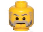 LEGO® Alkatrészek (Pick a Brick) Sárga Minifigura Fej - Idős Úr Ősz Szakállal 6099581 (6099581)