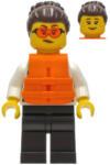 LEGO® Minifigurák Police - Officer Gracie Goodhart, Dark Blue Vest, Orange Life Jacket cty1278 (cty1278)