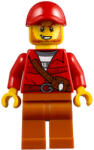 LEGO® Minifigurák Mountain Police - Crook Male with Red Fringed Shirt with Strap and Pouch, Red Cap cty0831 (cty0831)