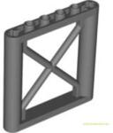 LEGO® Alkatrészek (Pick a Brick) Sötét Kékesszürke 1x6x5 Rácsos Fal Elem 4542618 (4542618)