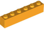LEGO® Alkatrészek (Pick a Brick) Világos narancssárga 1X1X6 Elem 6186542 (6186542)