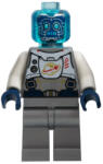 LEGO® Minifigurák Cyber Drone Robot - Flat Silver Spacesuit with Harness and White Panel with Classic Space Logo, Tran twn401 (twn401)