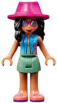 LEGO® Minifigurák Friends Savannah, Sand Green Skirt, Magenta Hat frnd488 (frnd488)